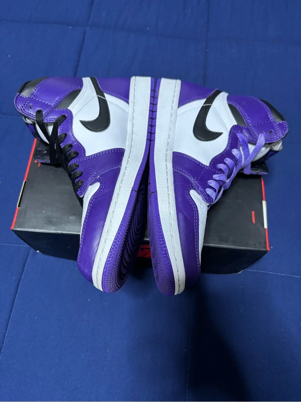 Jordan 1 Retro High OG Court Purple 2.0 2020 Size 8.5